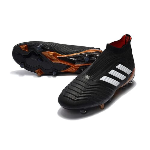 fodboldstøvler Adidas Predator 18+ FG Damer - Sort Hvid_7.jpg